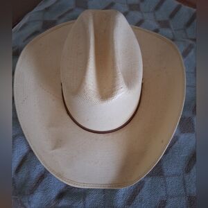 Stetson Cream Western Hat Size 6 7/8 Unisex 6X Pre-owned